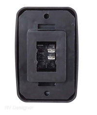 Interrupteur mural noir On-Off 12V RV Designer 19-2499 pour VR