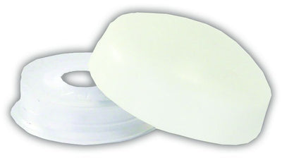 Cache-vis blanc rond avec collet JR Products 20-0906 – paquet de 14