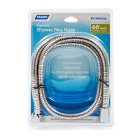 Tuyau de douche flexible Camco 60 po chrome – raccord 1/2 po standard