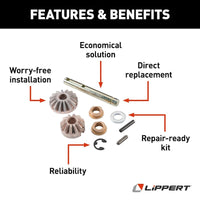 Kit de réparation de patte de stabilisation Lippert 96-5371 pour fifth wheel
