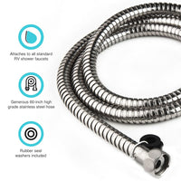 Boyau de douche RV Dura Faucet 60 po en acier inoxydable chromé – 10-0845