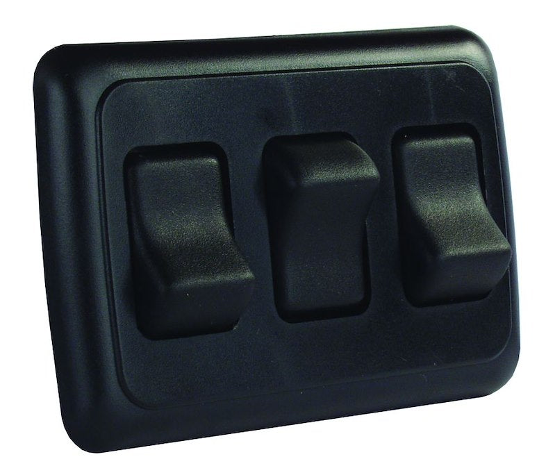 Interrupteur triple noir ON/OFF JR Products 19-0160 pour VR
