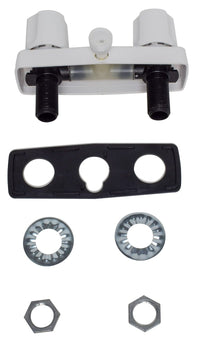 Valve de douche murale 2 poignées Phoenix Products 10-0195 blanche avec brise-vide