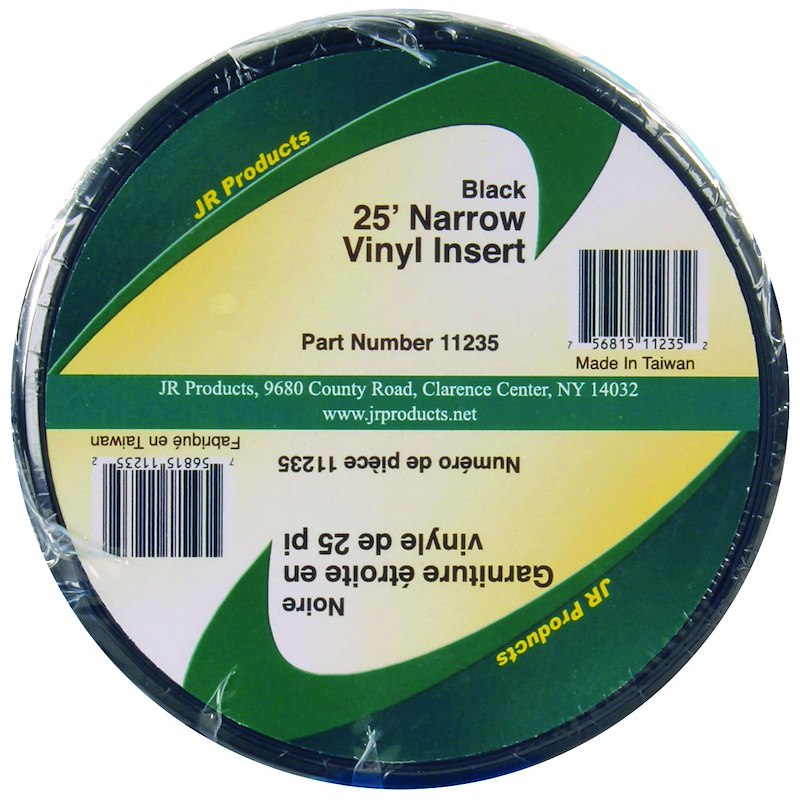 Insert de moulure noir JR Products 20-1460 – Vinyle 3/4 po x 25 pi pour VR