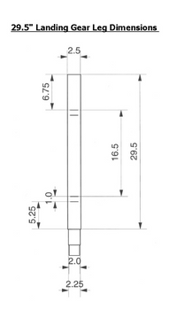 Patte avant de remplacement Stromberg Carlson 45-1603 pour landing gear 29-1/2 po