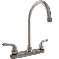 Robinet de Cuisine VR Bec en J 12" - Nickel Satiné Brossé