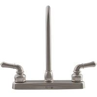 Robinet de Cuisine VR Bec en J 12" - Nickel Satiné Brossé
