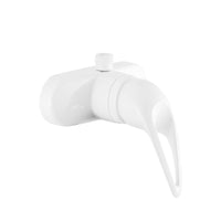 Valve de Contrôle de Douche Blanche 4" avec Levier Unique et Anti-Refoulement
