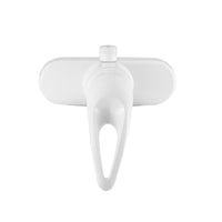 Valve de Contrôle de Douche Blanche 4" avec Levier Unique et Anti-Refoulement