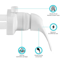 Valve de Contrôle de Douche Blanche 4" avec Levier Unique et Anti-Refoulement