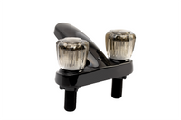Robinet de Lavabo Noir 4" avec Bec en Arche pour VR