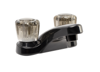 Robinet de Lavabo Noir 4" avec Bec en Arche pour VR