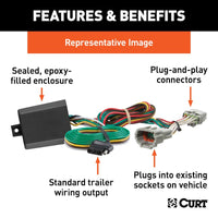 Connecteur de câblage remorque CURT 24-1710 4 voies pour Toyota Camry