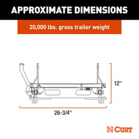 Glissière d’attelage Fifth Wheel CURT S20 20 000 lb – 12 po
