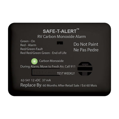 Détecteur de monoxyde de carbone Safe-T-Alert noir 12V pour VR – MTI 08-9917