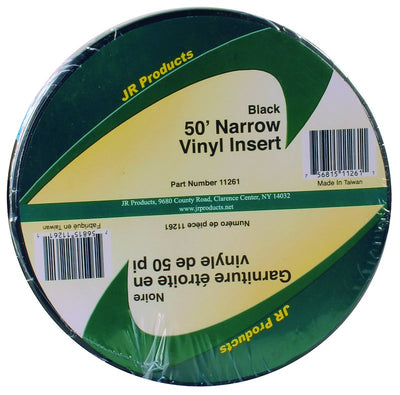 Insert de moulure vinyle noir JR Products 20-1463 – 3/4 po x 50 pi pour VR