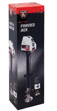 Cric électrique Bulldog 4000 lb pour timon de remorque A-Frame – blanc