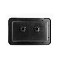 Black outdoor shower box