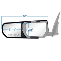 Miroirs de remorquage K-Source Snap & Zap 09-0585 noirs – Paire