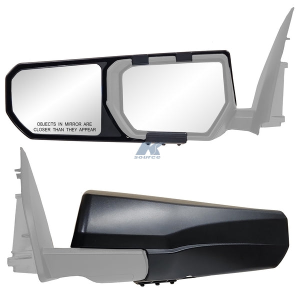 Miroirs de remorquage K-Source Snap & Zap 09-0585 noirs – Paire