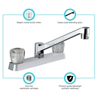 Two-handle crystal faucet