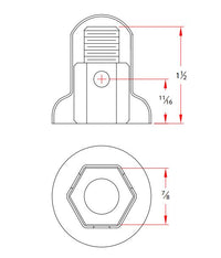 Couvre-écrous Wheel Master 17-1926 7/8 po pour véhicules Ford