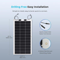 Panneau solaire flexible Renogy 100 W monocristallin pour VR