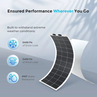 Panneau solaire flexible Renogy 100 W monocristallin pour VR