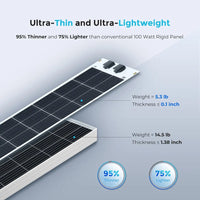 Panneau solaire flexible Renogy 100 W monocristallin pour VR