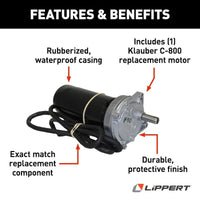 Moteur de remplacement Lippert 15-0844 pour stabilisateur électrique de VR