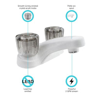 Robinet de lavabo Dura Faucet 10-0666 blanc pour VR