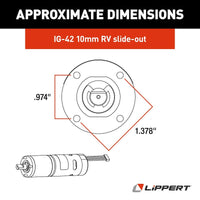 Moteur Lippert 37-0019 pour rallonge Schwintek In-Wall