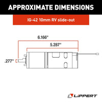 Moteur Lippert 37-0019 pour rallonge Schwintek In-Wall