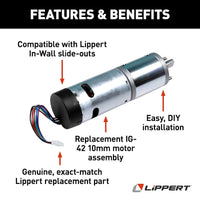 Moteur Lippert 37-0019 pour rallonge Schwintek In-Wall
