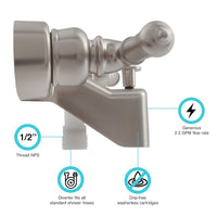 Robinet de bain et douche Dura Faucet 10-0835 pour VR – Nickel brossé