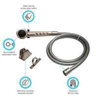 Douchette à main Dura Faucet 10-0841 pour VR – Nickel satiné