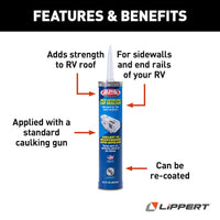 Scellant de Calfeutrage Alpha Systems 1021 Auto-Nivelant - Faible VOC pour Toit de VR (10,3 Onces)