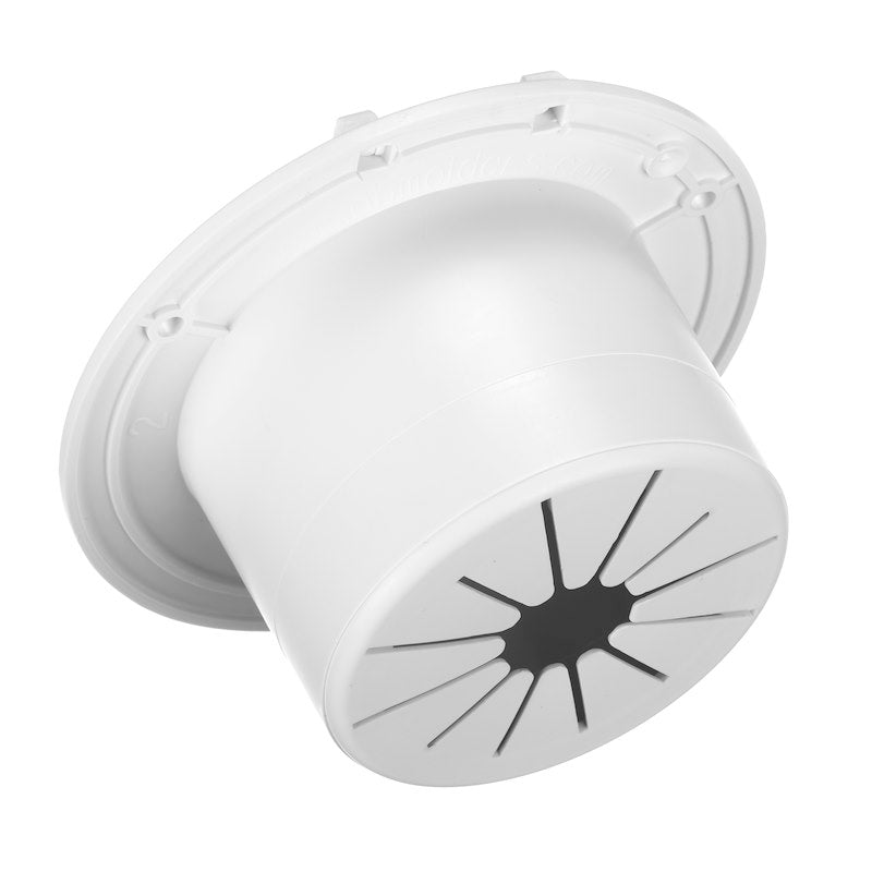 Trappe Cordon Électrique Ronde 30 Amp/50 Amp - Blanc Polaire, 5-1/8" - Avec Kit d'Installation