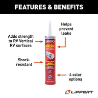 Alpha Systems 1010 Low VOC Sealant - White (10.3 oz) | For Vertical and Sloped Surfaces