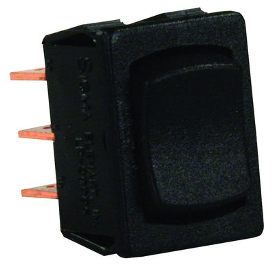 JR Products DPDT Momentary Rocker Switch 19-2145 - Black