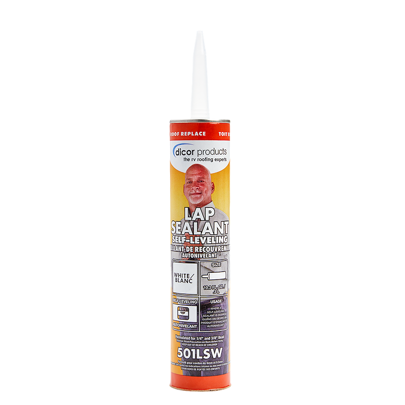 Scellant Auto-Nivelant Sans HAP pour Toit RV – Compatible EPDM, TPO et PVC, Tube de 10 Onces