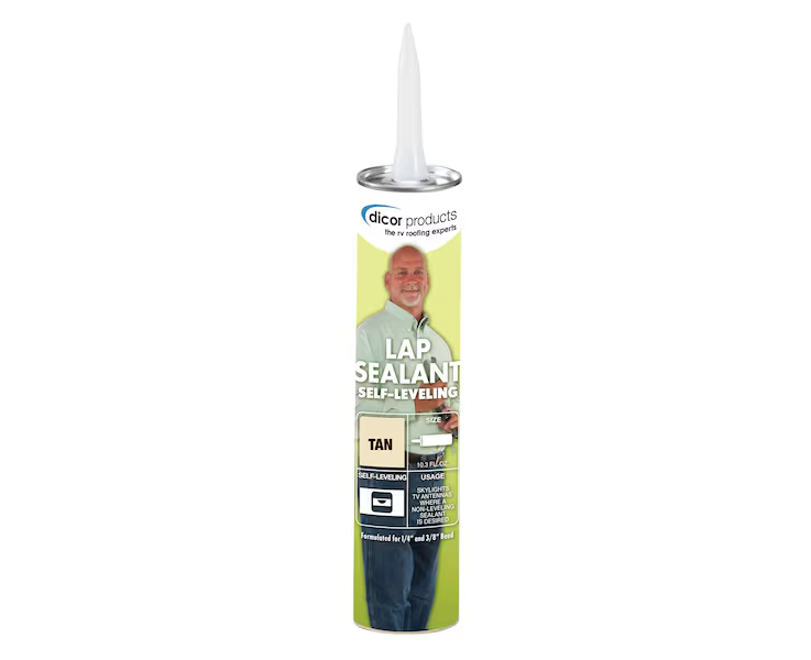 Self-Leveling RV Roof Sealant - Compatible with EPDM & TPO - Beige 10 oz