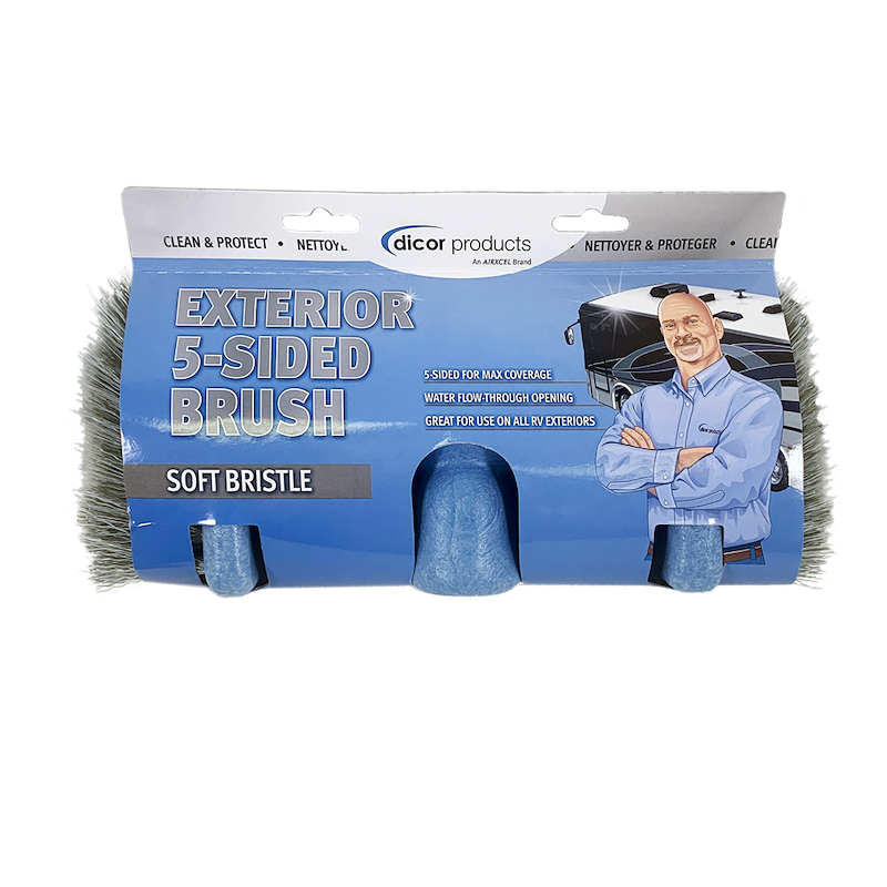 Brosse à récurer Dicor 19-5078 pour nettoyage extérieur de VR – Poils souples 12 pouces