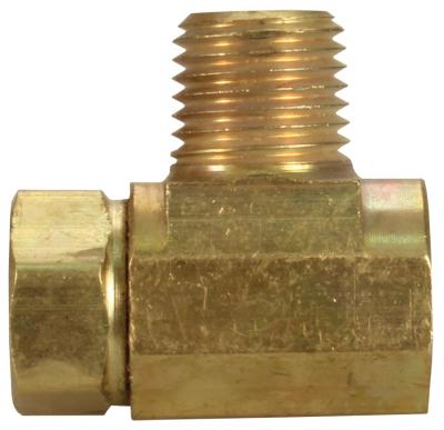 Adaptateur propane en T JR Products 06-0054 – Laiton 1/4 po MPT x Flare inversé pour VR