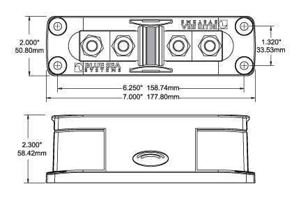 Bloc de fusibles Class-T Blue Sea 07-4208 – 160V DC / 400A