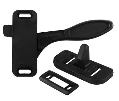 Loquet de porte moustiquaire droit JR Products 20-1219 – Noir – Pour portes style PHILIPS