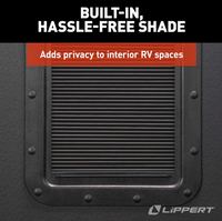 Lippert Thin Shade EcoCell Black RV Door Blackout Shade
