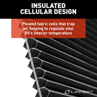Lippert Thin Shade EcoCell Black RV Door Blackout Shade