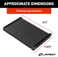 Lippert Thin Shade EcoCell Black RV Door Blackout Shade