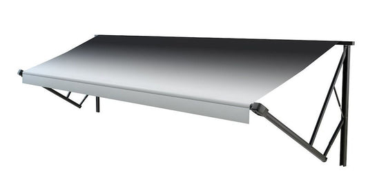 Auvent Solera 20’ noir complet – Toile et rouleau avec éclairage LED